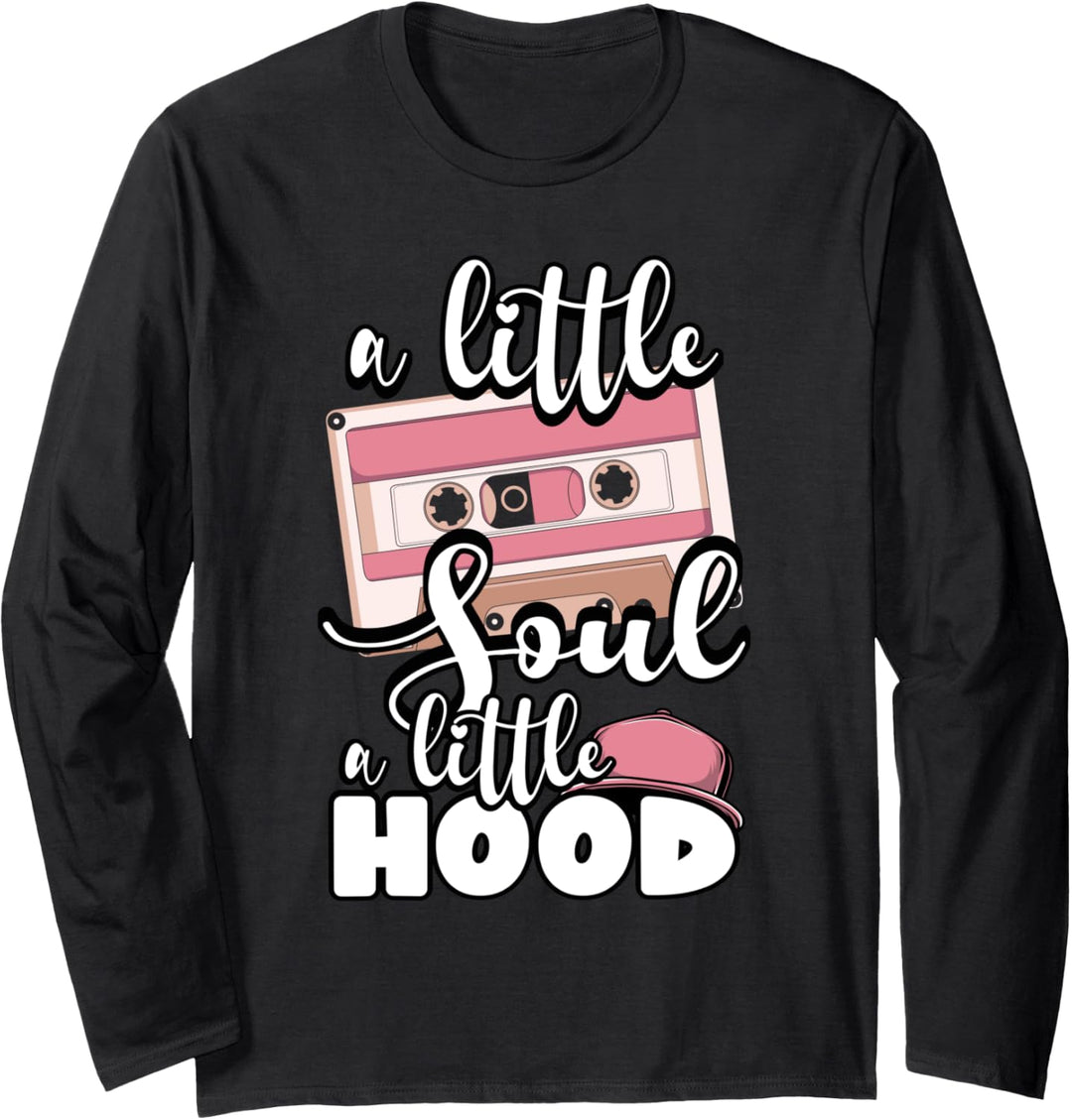 A Little Soul A Little Hood Retro Music Cassette Hippie Hat Langarmshirt