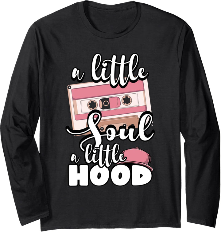 A Little Soul A Little Hood Retro Music Cassette Hippie Hat Langarmshirt