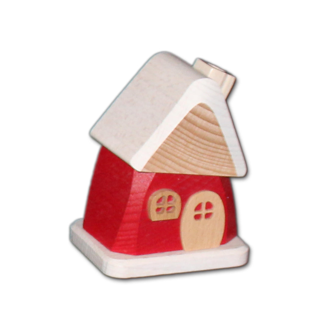 Holzwaren Egermann kleines Räucherhaus aus Holz - Hübsches Rauchhaus in der Farbe: Rot - Masse: ca.