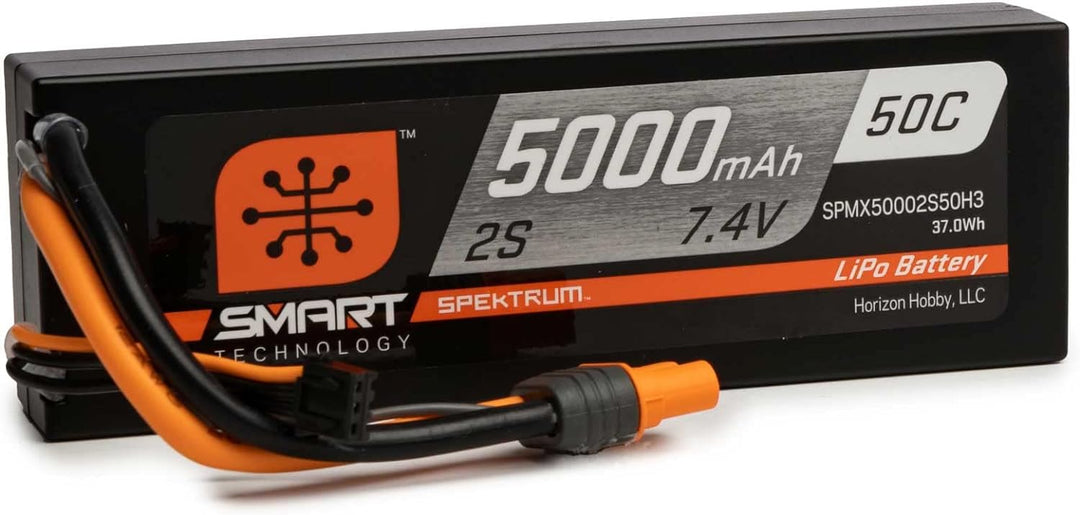 7,4 V 5000mAh 2S 50C Smart Hardcase LiPo-Akku: IC3