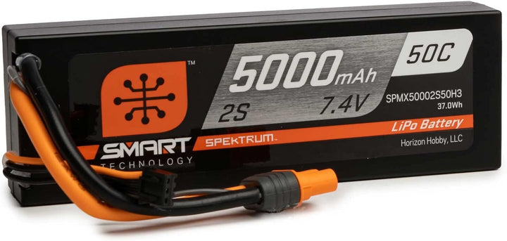 7,4 V 5000mAh 2S 50C Smart Hardcase LiPo-Akku: IC3