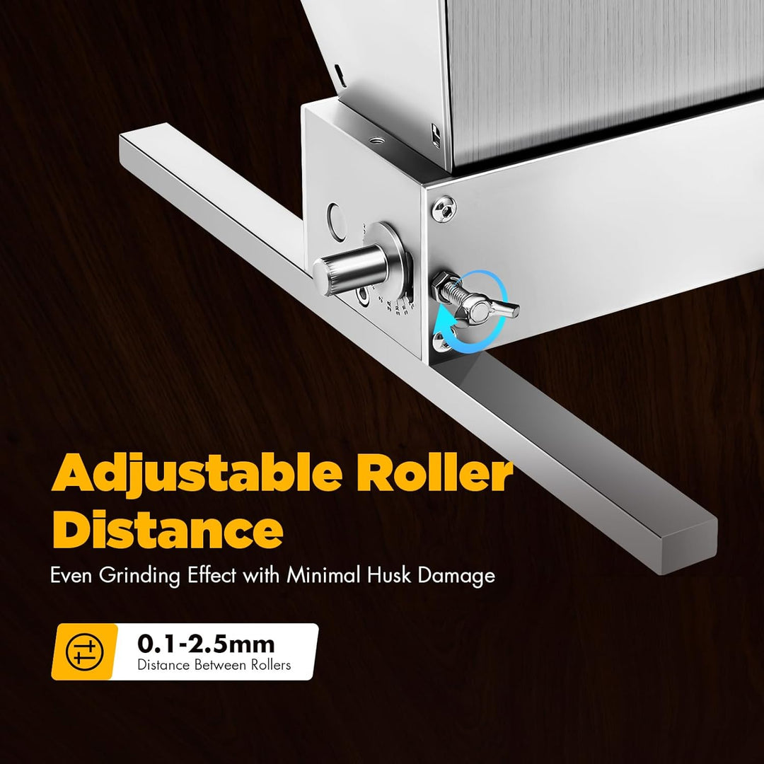 Manuelle Malz MüHle Brecher, 4L Getreidemahlmaschine, Manuell Elektrisch Einsetzbar, Verstellbare Wa