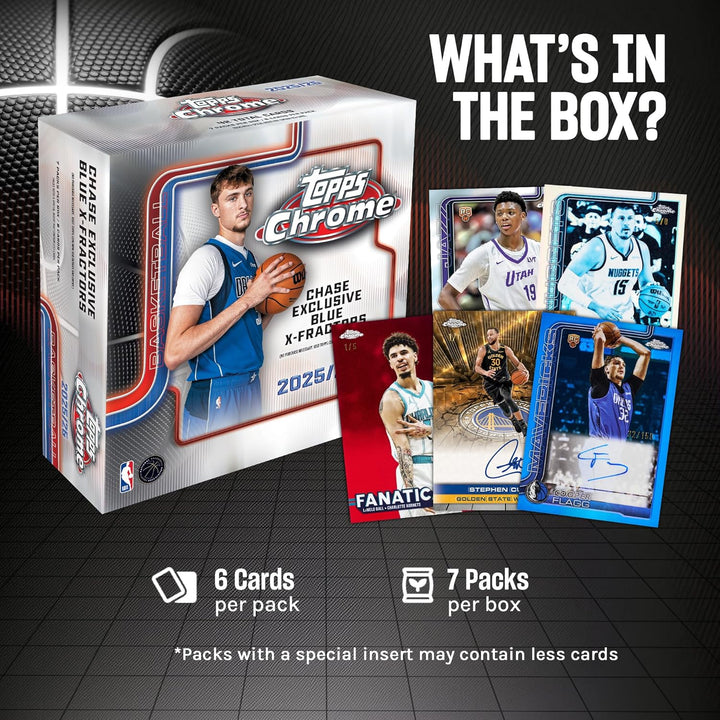 Topps 2025-26 Chrome Basketball - Fabrik versiegelt - Mega Box, Mega Box