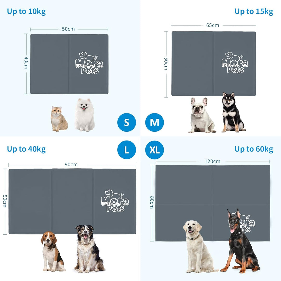 Mora Pets Kühlmatte Hund Kühldecke Hunde Katzen mit Ungiftiges Gel Hundekühlmatte Selbstkühlend Krat