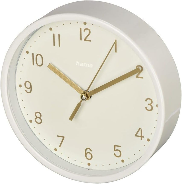 Hama Tischuhr (Uhr ohne Tickgeräusche, analog, kleine Standuhr, dezentes, modernes Design, Quarzuhr