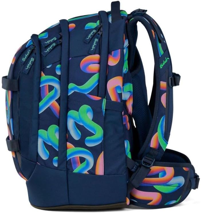 Satch Pack Schulrucksack Set 3tlg. inkl. Schlamperbox und Sporttasche (Crazy Twist), Crazy Twist