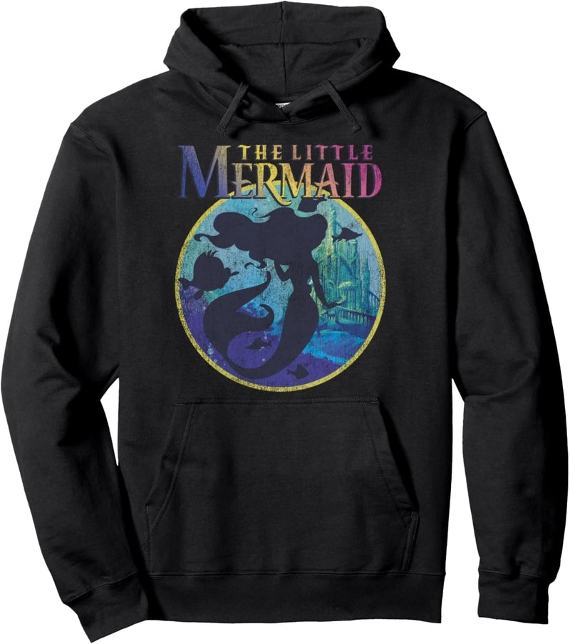 Disney The Little Mermaid Ariel And Flounder Silhouette Pullover Hoodie