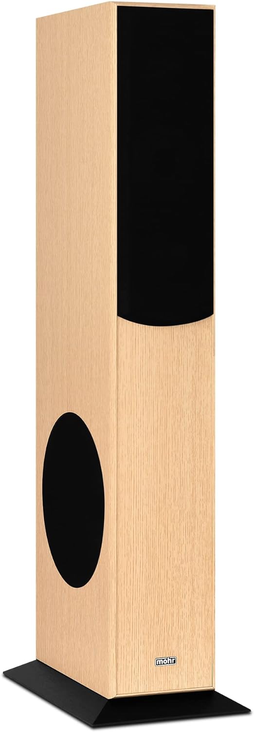 mohr 1 Paar Standlautsprecher SL15 Eiche Lautsprecherboxen, HiFi Klang zum günstigen Preis, Elegante