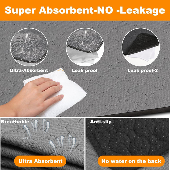 2 Stück waschbare Hunde Pee Pads wasserdichte Wiederverwendbare Pet Training Pads grosser Absorption