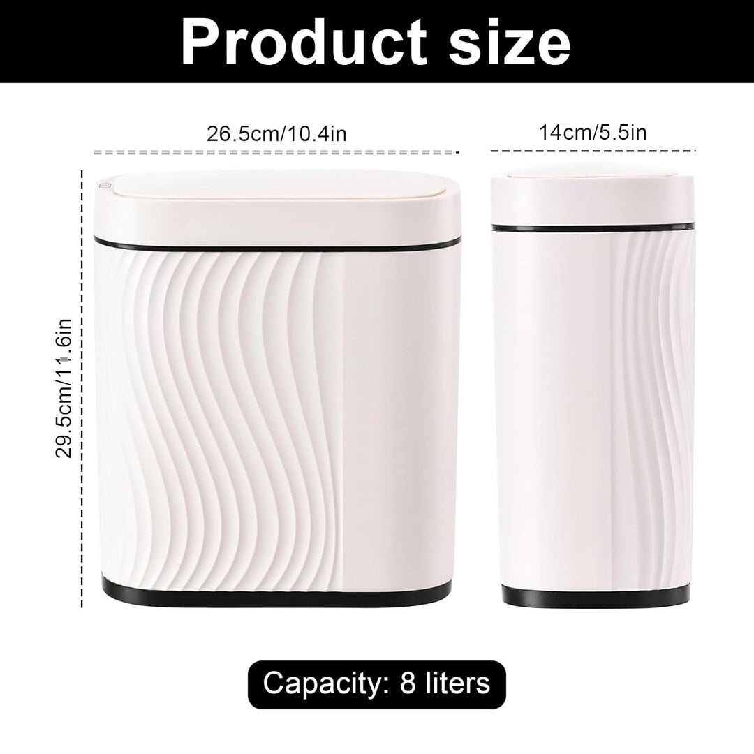Mülleimer 8l, Smart Sensor Mülleimer Küche mit Deckel, Kosmetikeimer, Mülleimer Bad, Geruchsdicht &
