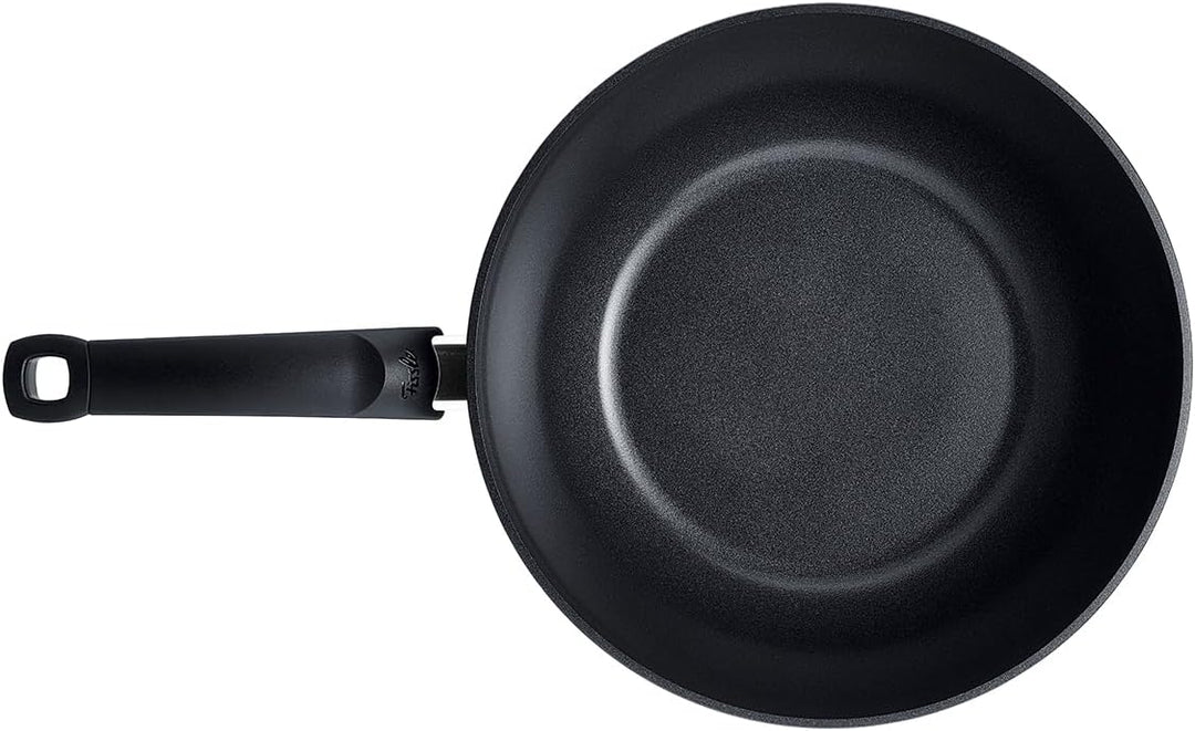 Fissler Ceratal Orbit Black/Aluminium-Wok (Ø 30 cm, 5,2 L) Keramik-Bratpfanne beschichtet antihaften