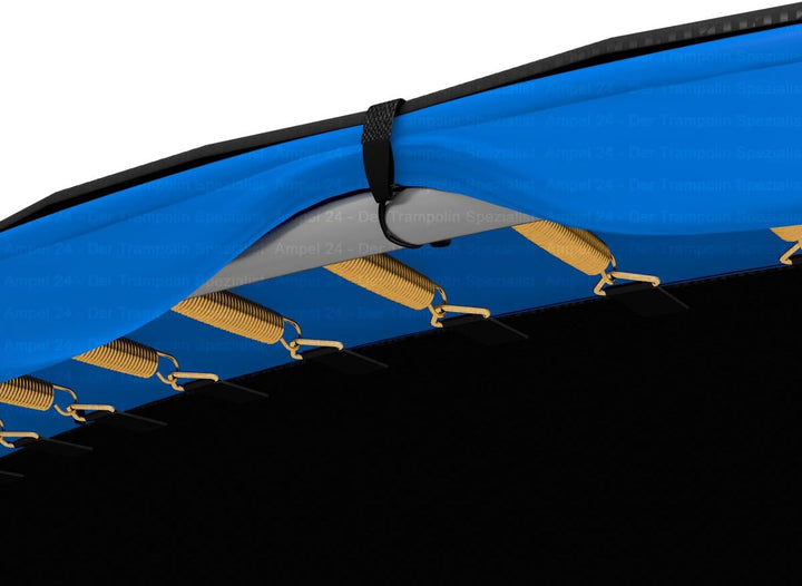 Ampel 24 Outdoor Trampolin Abdeckung 366 cm, Wetterschutzplane für Gartentrampolin mit Regenablauf,
