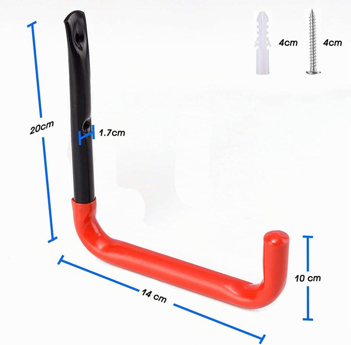 Wandhaken, 20 * 14cm Garage Leiter Haken Schuppenladen Schwerlast Storage Hanger Organizer für Fahrr
