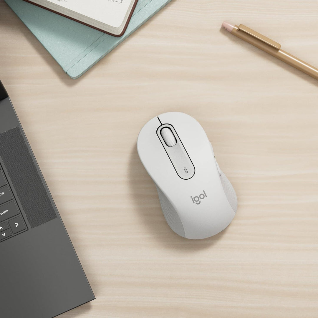 Logitech Signature M650 L Kabellose Maus - für grosse Hände, Leise Klicks, Anpassbare Seitentasten,
