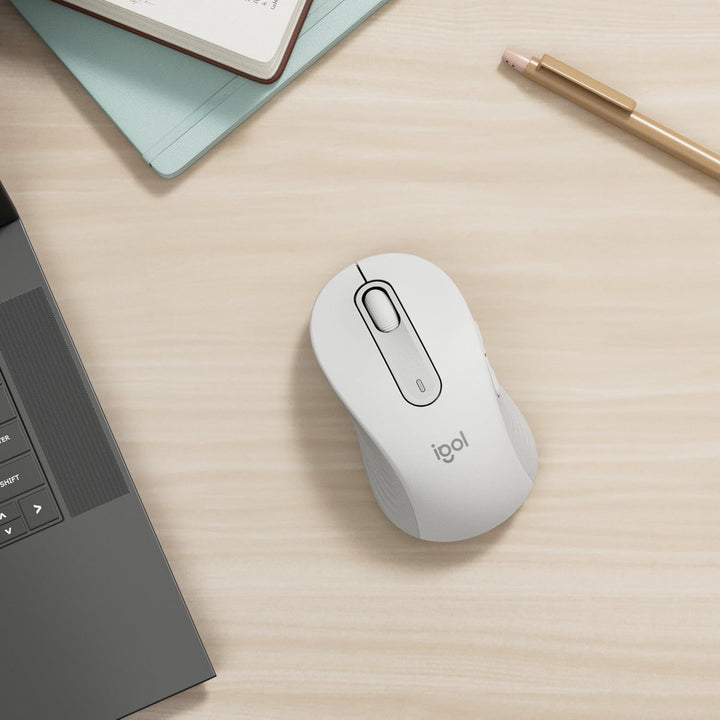 Logitech Signature M650 L Kabellose Maus - für grosse Hände, Leise Klicks, Anpassbare Seitentasten,