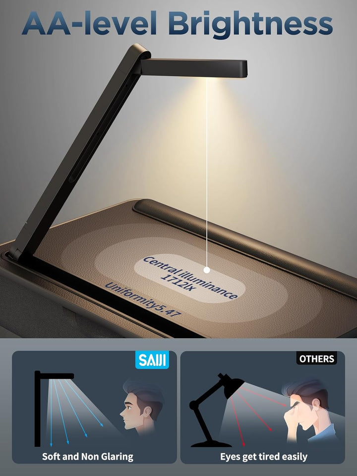 SAIJI laptopkissen mit LED-Licht, 2024 Verbesserter Laptop Ständer Bett -Passend für Laptop & MacBoo