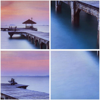 Bilder auf Leinwand 100x70cm Leinwandbild Strand Wasser Meer Urlaub Gross Wanddeko Bild Schlafzimmer