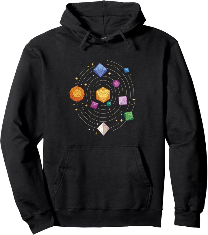 Rollenspiele, rotierende Würfel im Weltraum RPG Pullover Hoodie