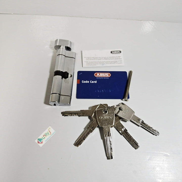 ABUS Knaufzylinder KD6PSN Z50/K50 mm Bkn, vernickelt 50+50 Vernickeltes Messing, 50+50 Vernickeltes