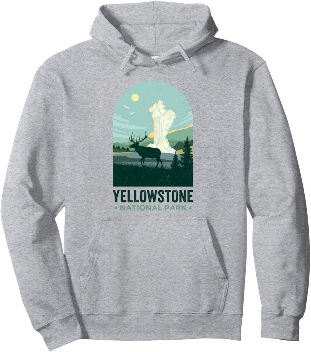 Yellowstone Wyoming Vintage-Yellowstone-Nationalpark Pullover Hoodie