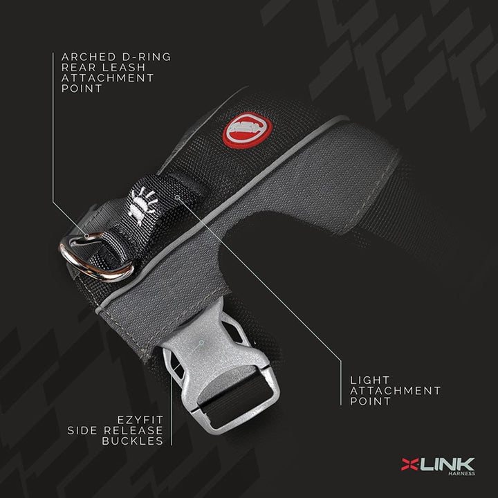 EZYDOG - S 6-10Kg - Harness X-Link Black (605.0512) S Black, S Black