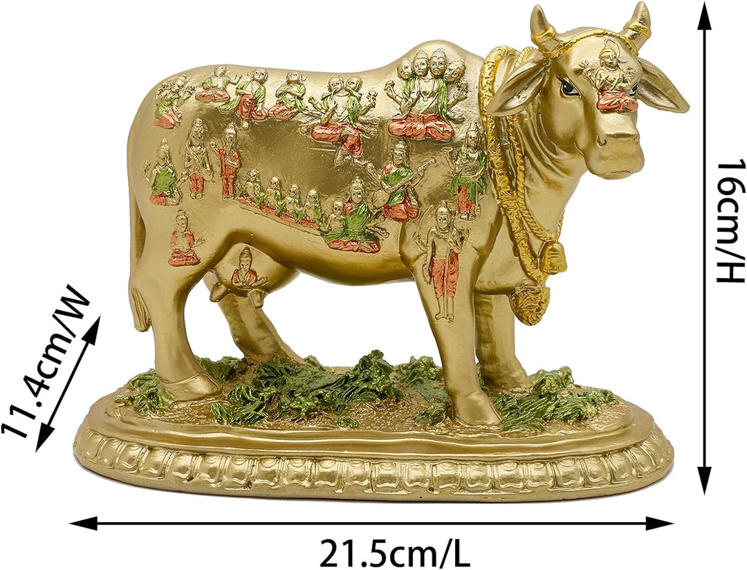 BangBangDa Hindu-Gott Nandi-Kuh-Statue – Hinduismus, Diwali, Geschenk, Dekoration, Skulptur – Indisc