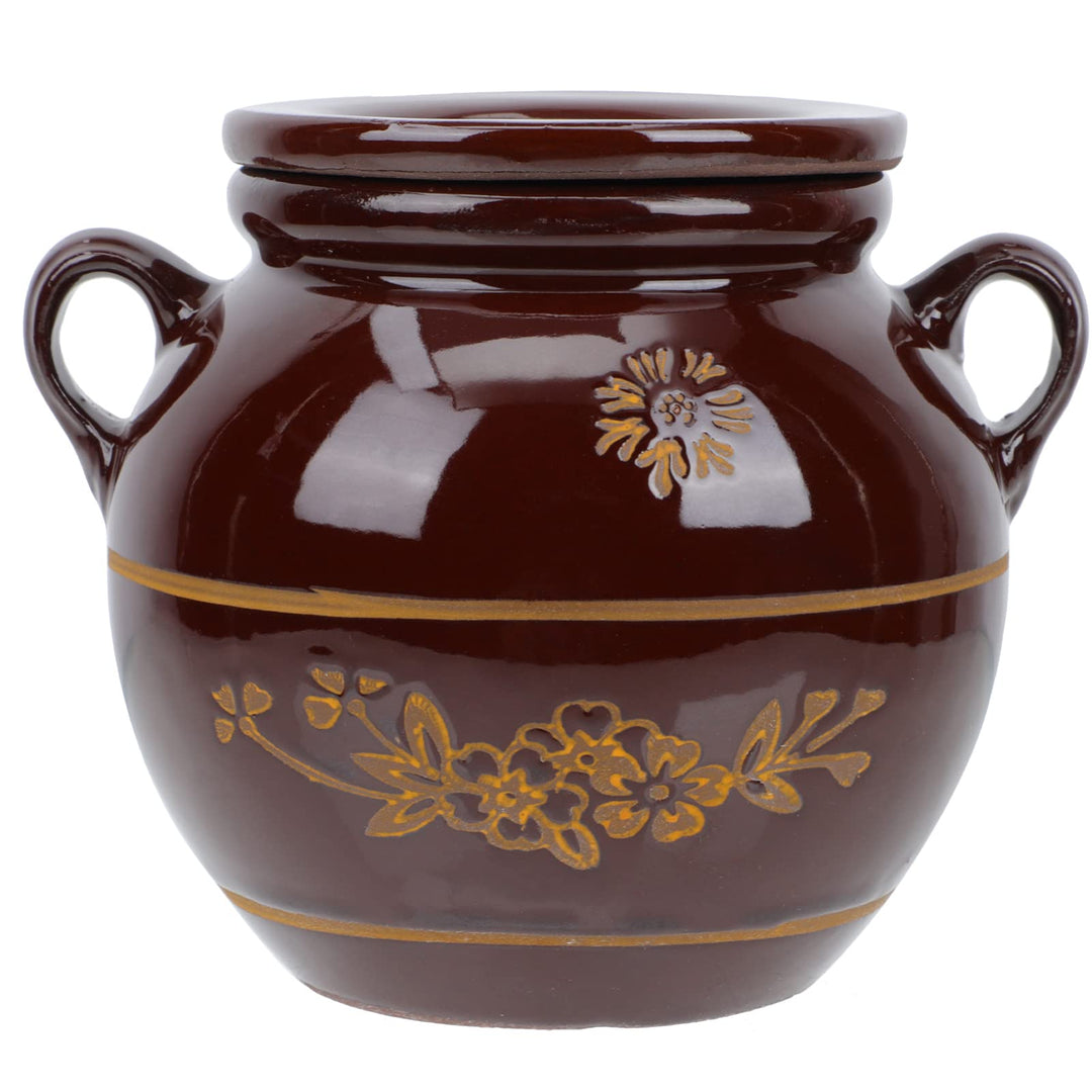 Angoily 3732298264 Горшочки Глиняные G?rtopf Keramik Sauerkrauttopf Gurkentopf mit Deckel Einlegetop