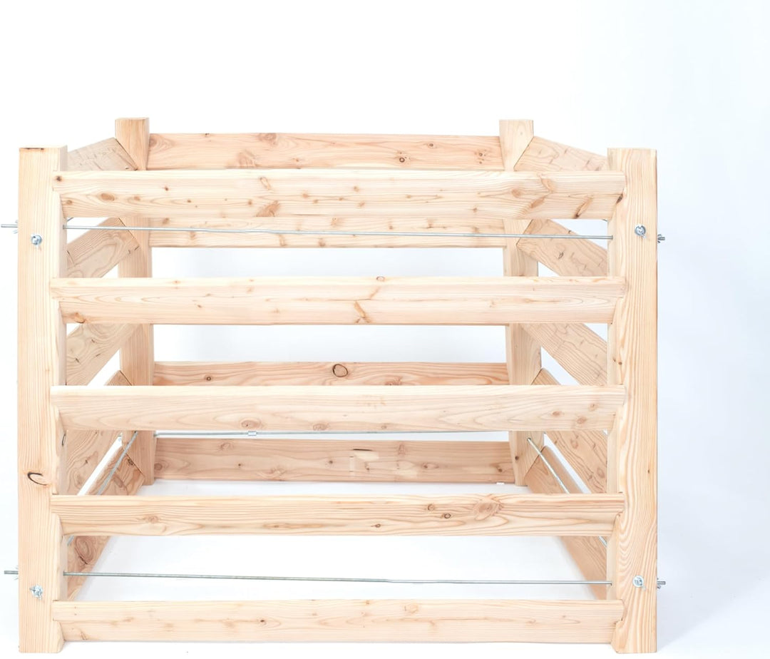 Westmann Holz Komposter Konni S | Lärchenholz FSC-Zertifiziert | Robustes & wartungsarmes Holz | Nat