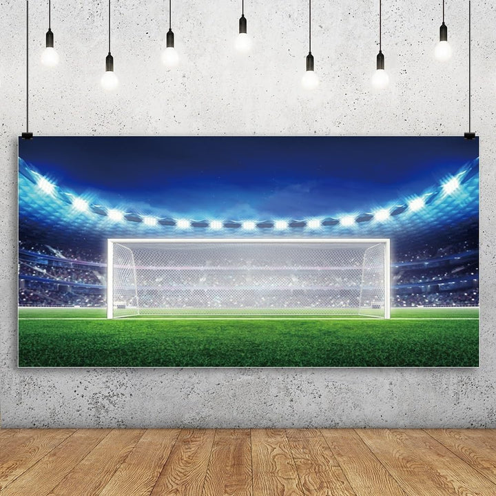 Renaiss 3x1.5m Fussballfelder Fotografie Hintergrund Fussballtor Sportspiel Hintergrund Fussball Fot