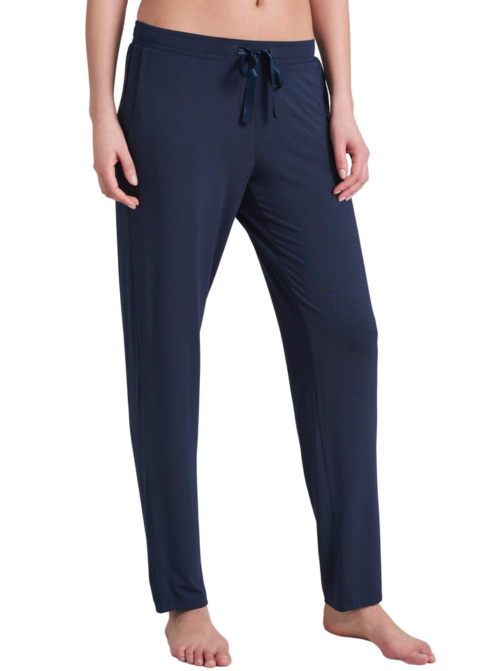 Schiesser Damen Schlafhose lang Modal - Mix + Relax 34 Blau_175480, 34 Blau_175480