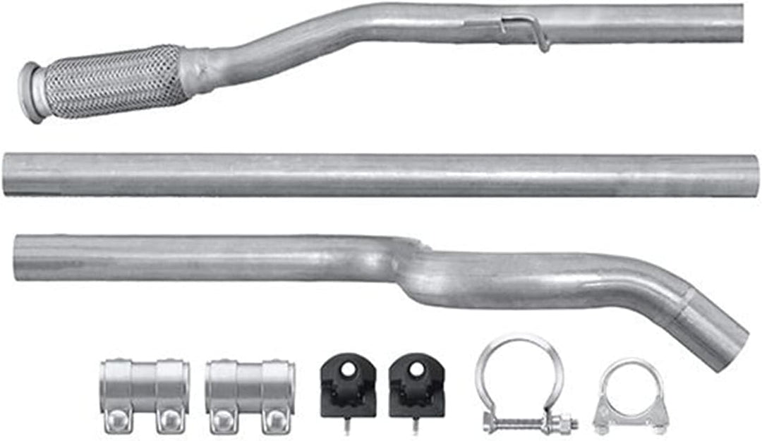 HELLA 8LA 366 002-781 Abgasrohr - Easy2Fit® Kit - mitte - dreiteilig - Set mit Anbauteilen