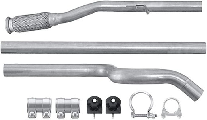 HELLA 8LA 366 002-781 Abgasrohr - Easy2Fit® Kit - mitte - dreiteilig - Set mit Anbauteilen