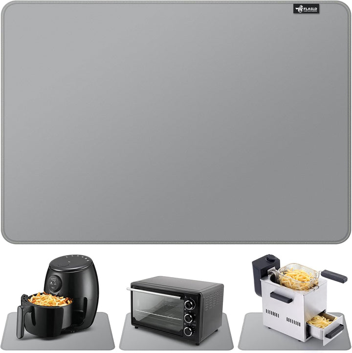 FLASLD Hitzebeständige Matte für Luftfritteuse, feuerfeste Silikonmatten für Küchenarbeitsplatten, A