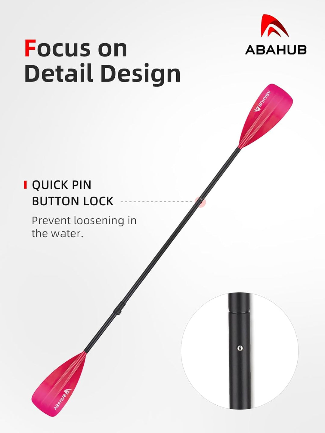 Abahub SUP Paddel / 2 in 1 Sup Kajak Paddel Aluminium Einstellbares Stand Up Paddle für Paddleboard,