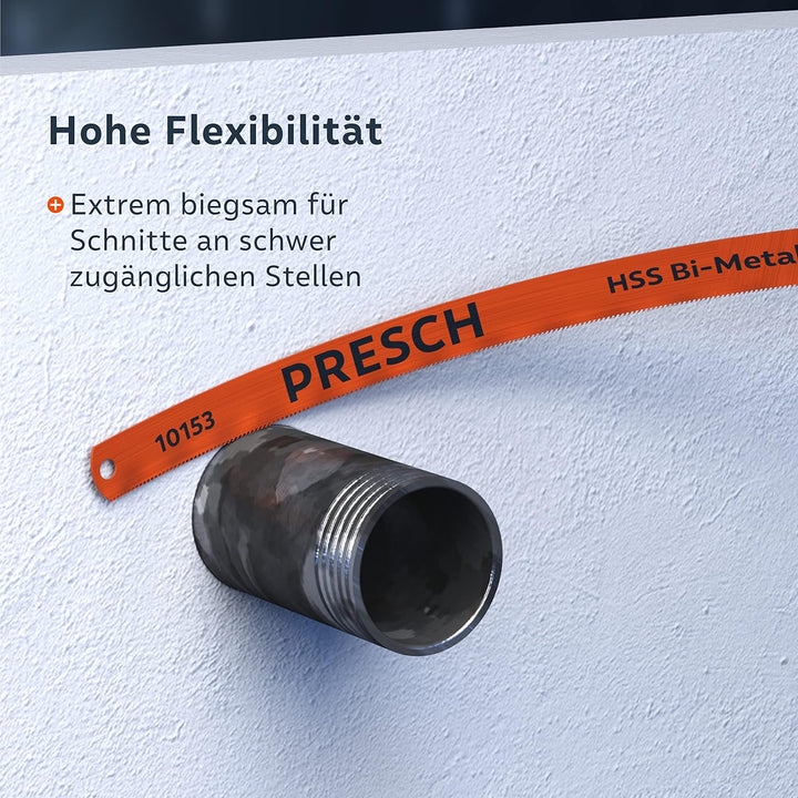 Presch Metallsägeblatt Set 300mm 11 Stk. - Original PUK Sägeblätter für 300mm Handsägen - Bi-Metalls