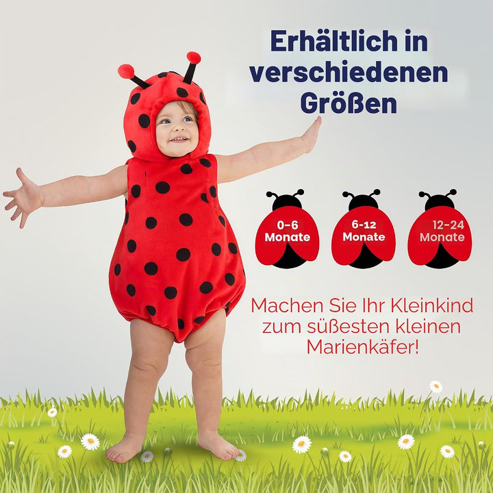 Dress Up America 866-0-6 Outfit-Grösse 0-6 Monate Baby Mädchen Marienkäfer Kostüm, (Gewicht 8-15 Lb,