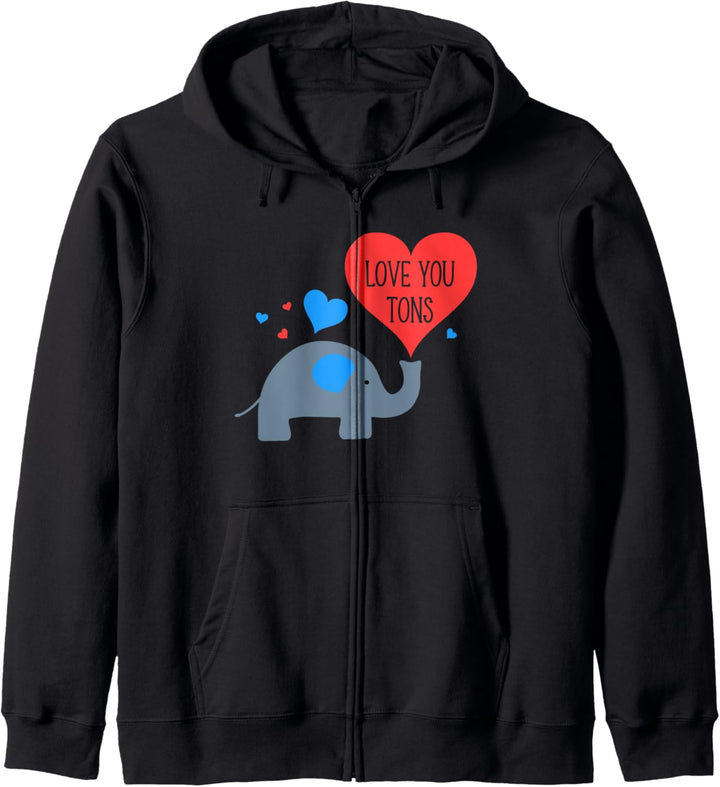 Love You Tons Elephant Kapuzenjacke