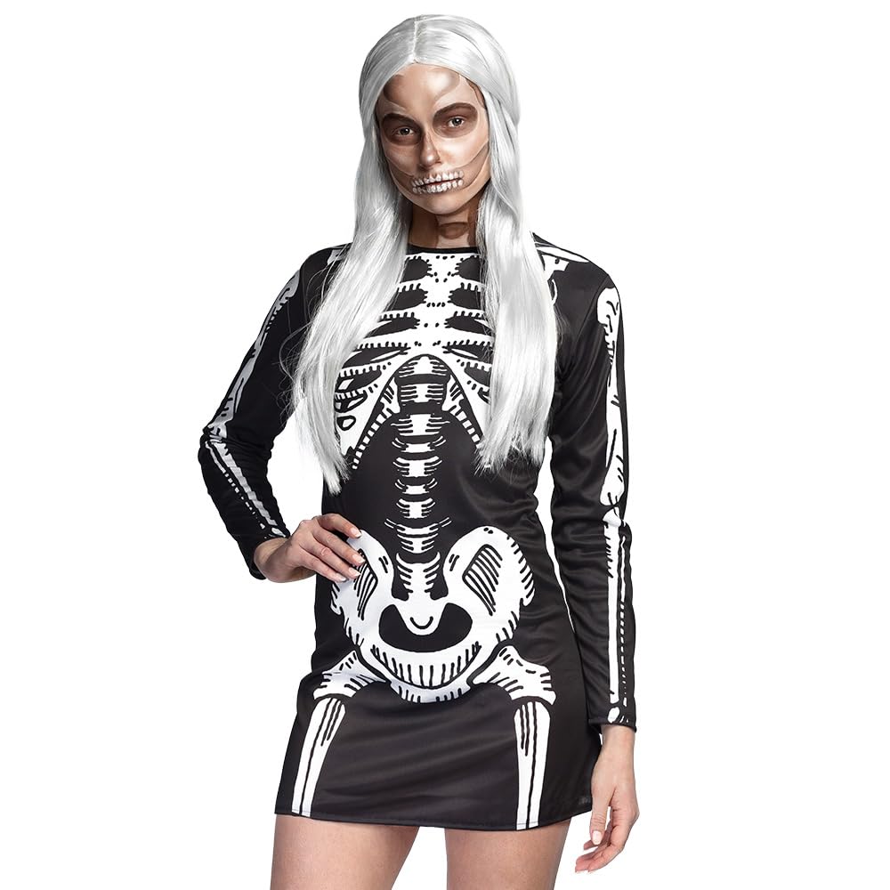 Boland 79217 - Kostüm Skelett Babe für Erwachsene, Grösse M, Faschingskostüme Damen, Horror Kostüm f