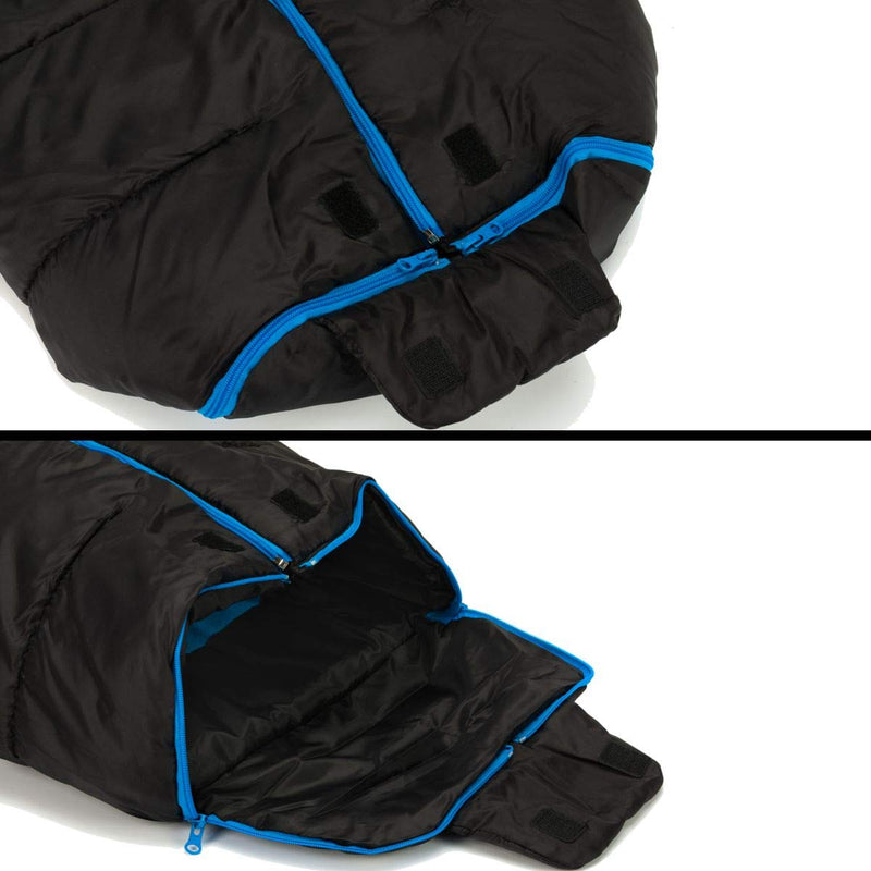 Winterfusssack ECO BIG für Buggy Kinderwagen Jogger Fusssack (SCHWARZ/BLAU), Schwarz/Blau