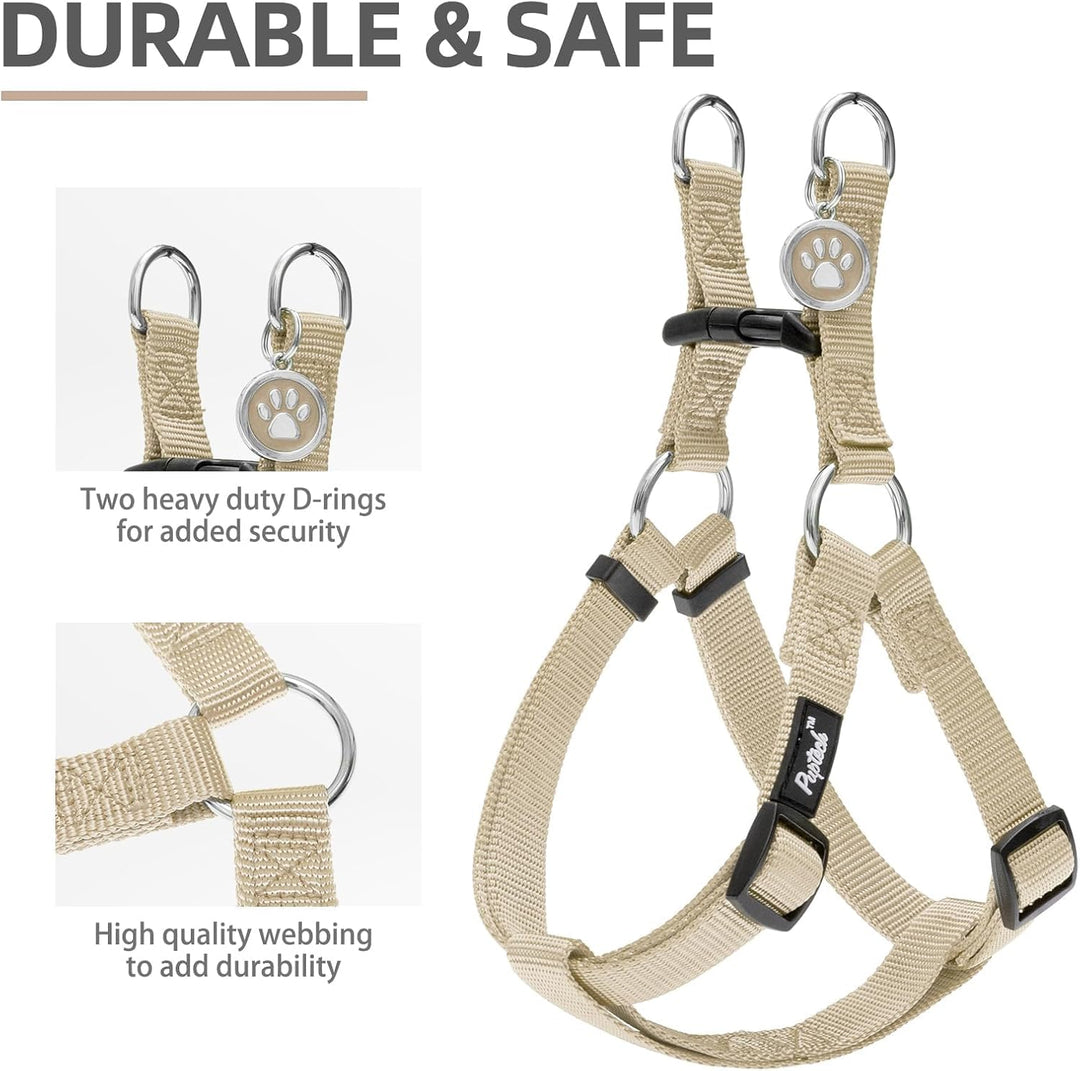 PUPTECK Hundegeschirr, kein Ziehen, weich, verstellbar, Nylon, zum Hineinsteigen, für Welpen, Spazie