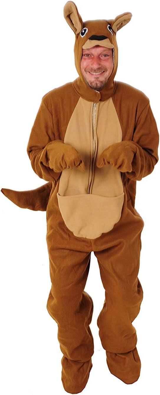 Känguru offen Einheitsgrösse XXXL - XXXXL - Super Size Kostüm Fasching Fastnacht für Personen bis 2,