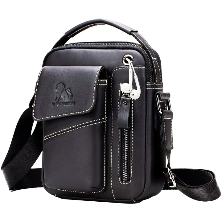 Einyniuer Herren Umhängetasche Mode Crossbody Tasche Leder Schultertasche Herrentasche Vintage für A