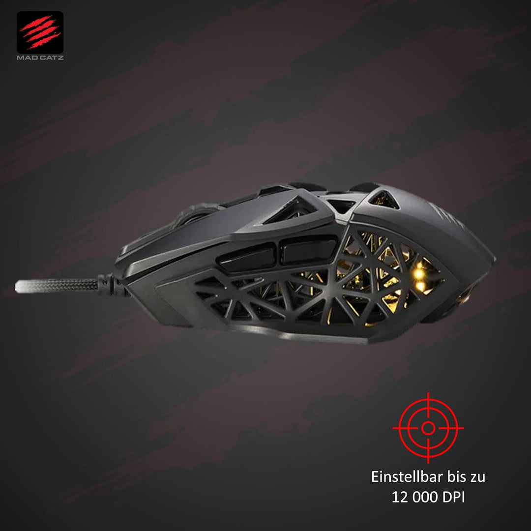 Madcatz MM04DCINBL000-0 Kabelgebunden Gaming-Maus Optisch Ergonomisch Schwarz M.O.J.O. Leichtgewicht