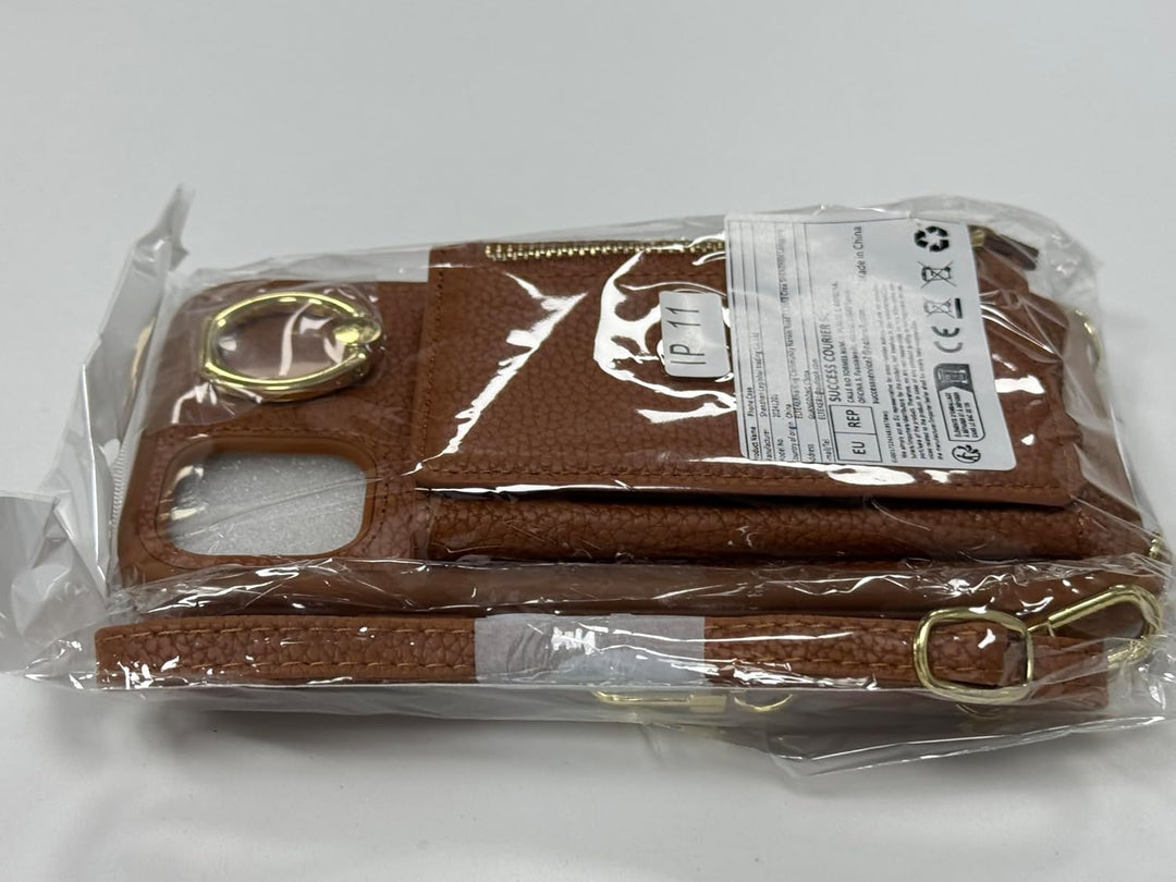 ELTEKER Handyhülle für iPhone 7 Plus/8 Plus Hülle mit Band Kartenfach Geldbörse,Leder Klapphülle Han