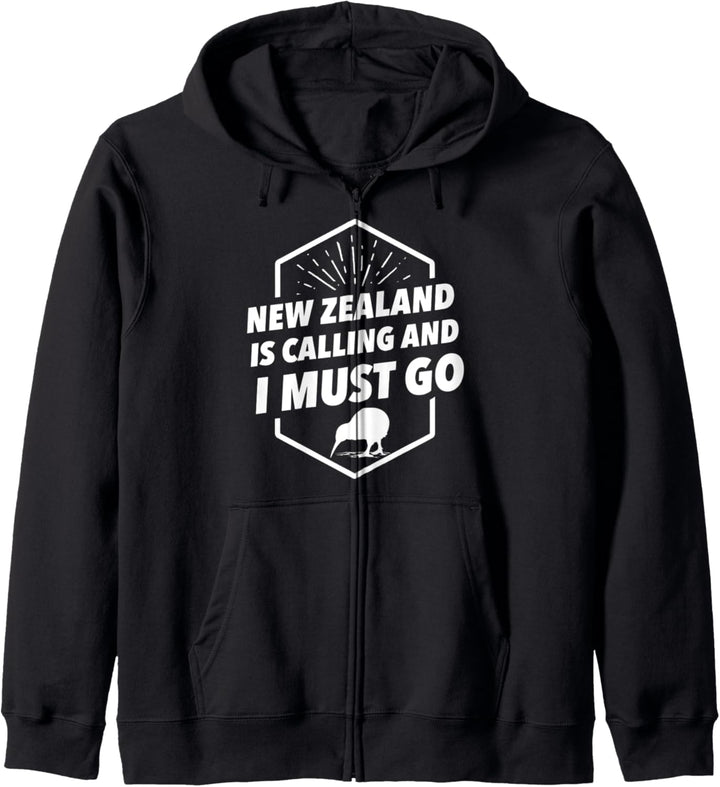 New Zealand is calling and i must go Neuseeland Kiwi Kapuzenjacke