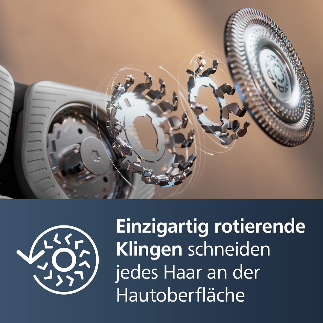 Philips Shaver S9000, elektrischer Nass- und Trockenrasierer, Lift &amp; Cut-Rasiersystem und SkinIQ Tec