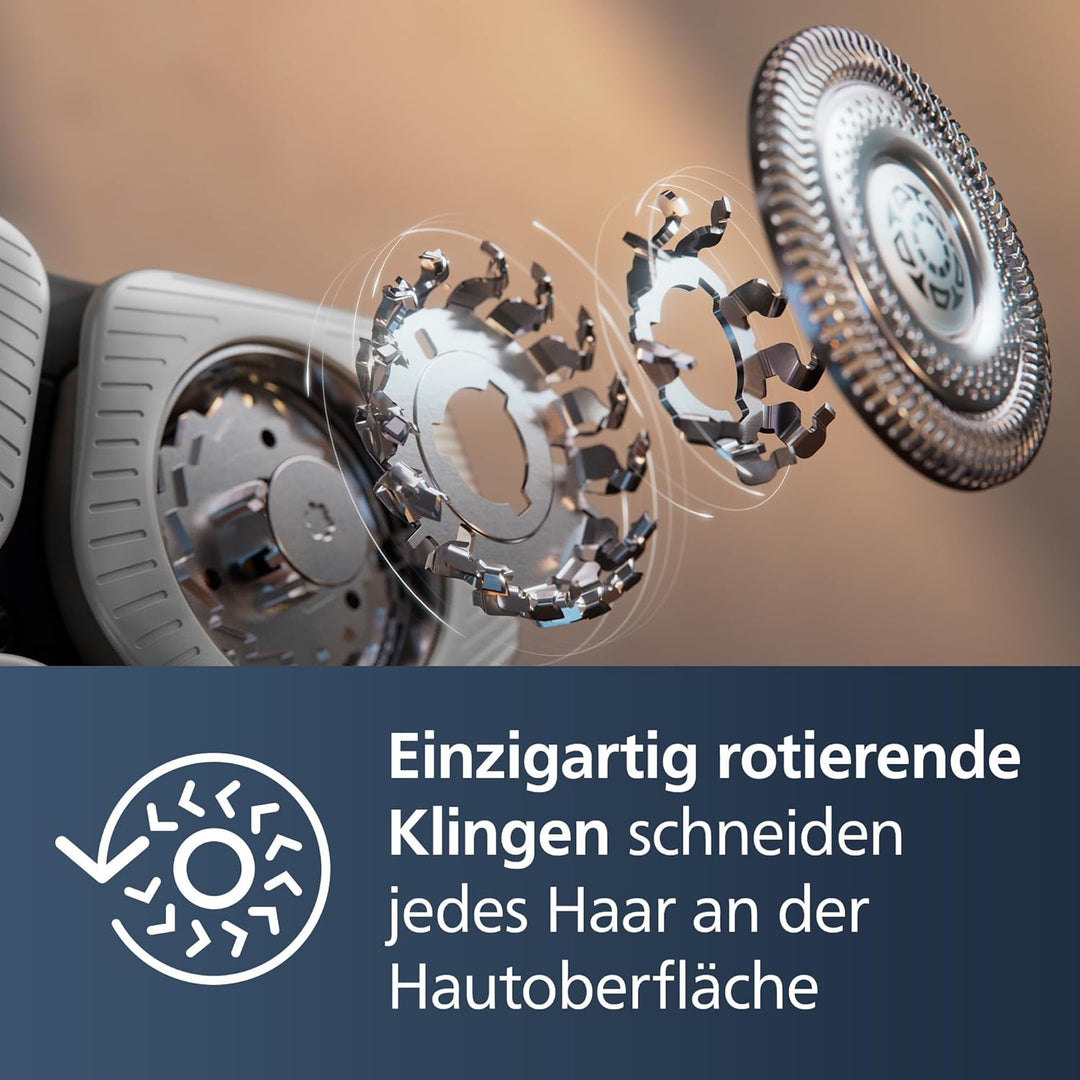 Philips Shaver S9000 – Elektrischer Nass- &amp; Trockenrasierer für Männer in Chromsilber mit Lift &amp; Cut