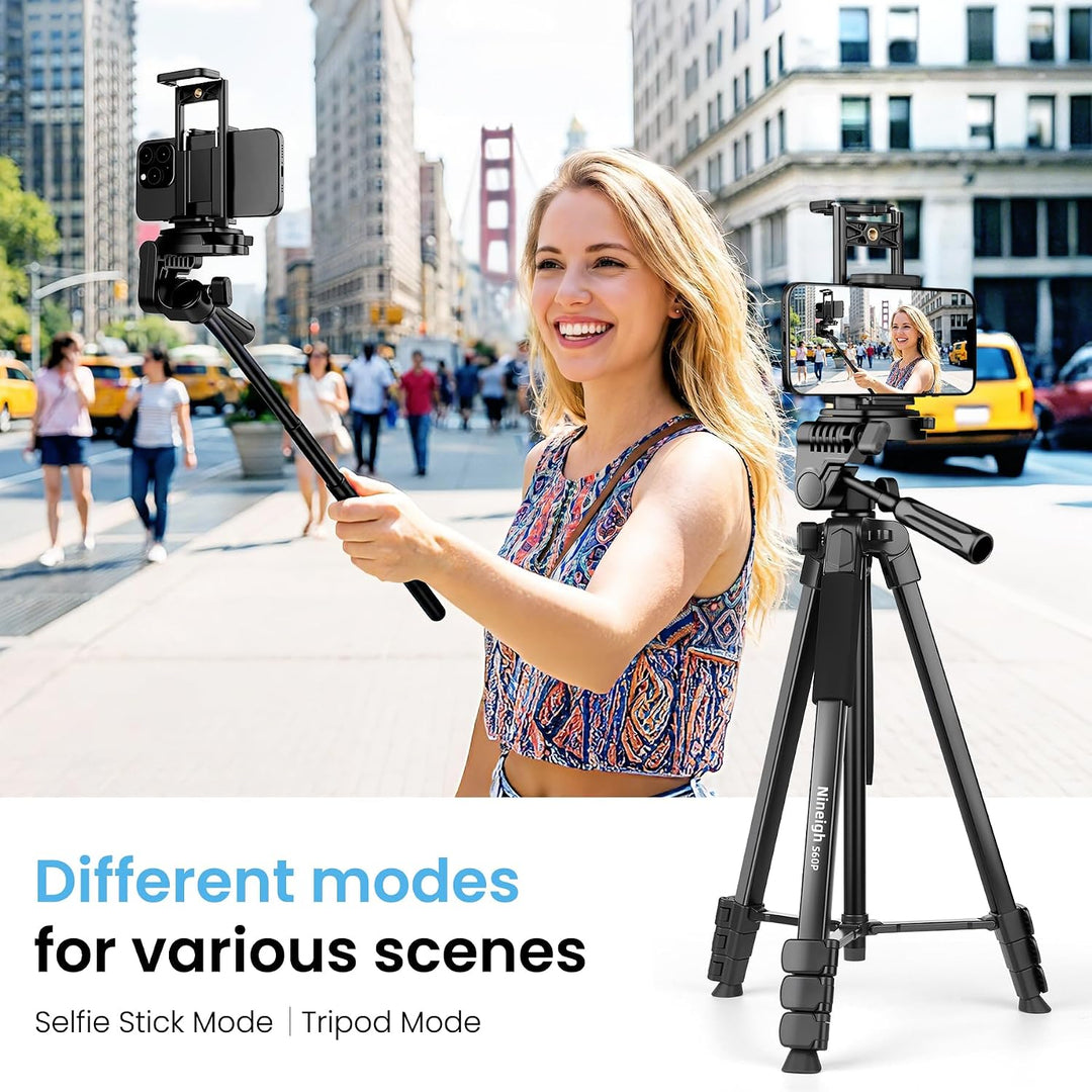 Nineigh Kamera Stativ,Tragbares Handy Stativ für Smartphone iPad mit 45-211cm Höhe, Leichtes Camera