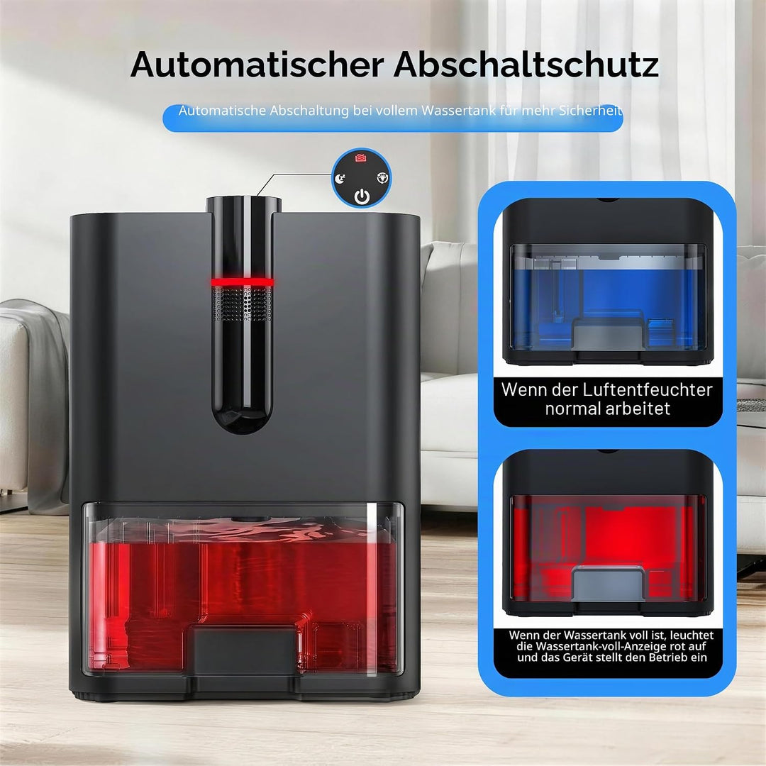 Luftentfeuchter, 2500ML Luftentfeuchter Elektrisch Leise Raumluftentfeuchter mit Ablaufschlauch, Aut