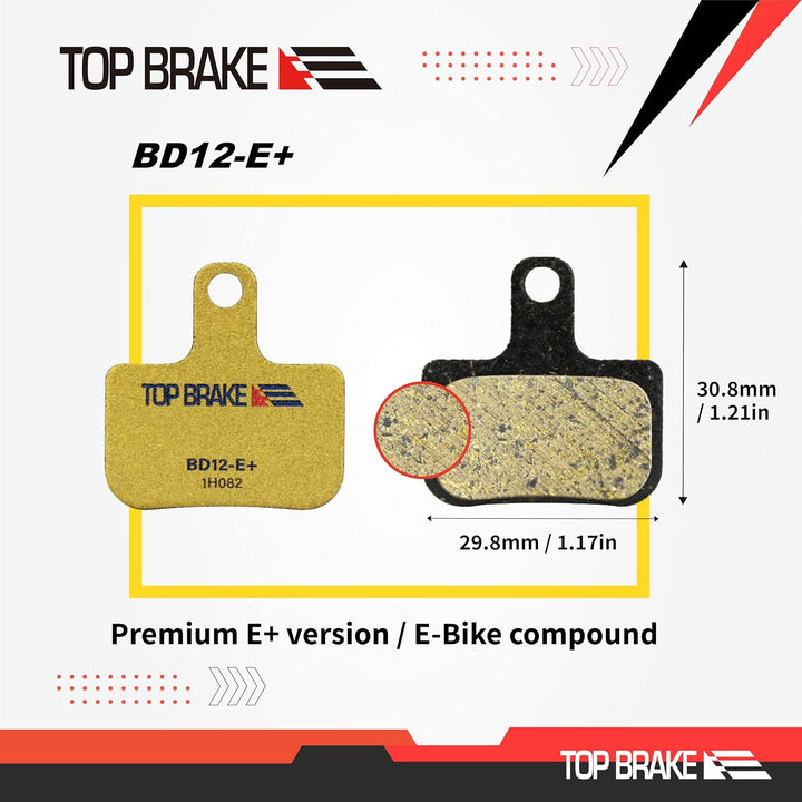 Top Brake BD12-E+ Bremsbeläge für SRAM Level Ultimate/Red/AXS Force Road und XC MTB-Bremsensatz